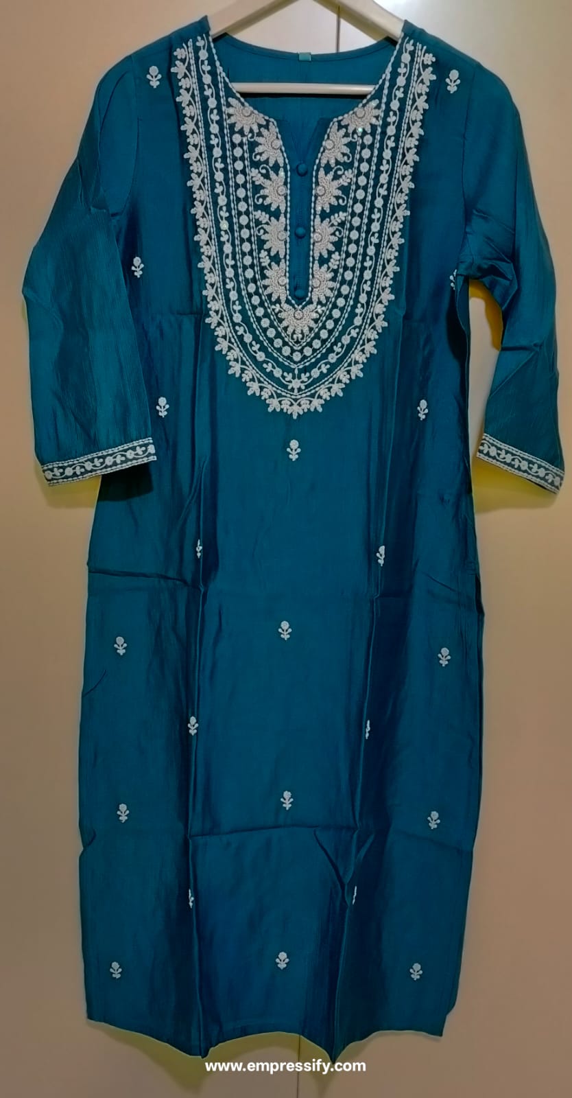 SILK NAVY BLUE FESTIVE KURTA SET