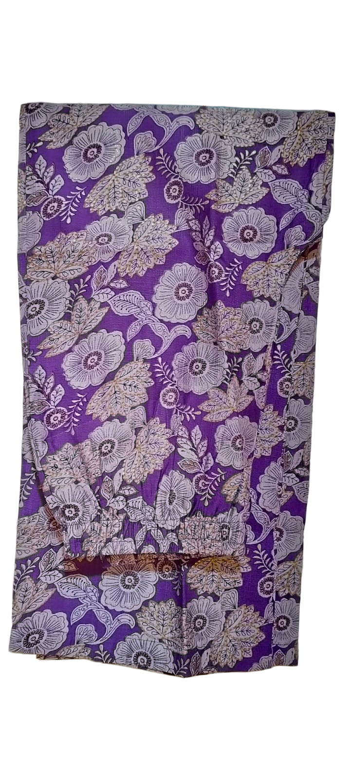 PURPLE AND LAVENDAR FLORAL COLLARED PRINT LONG COORDS