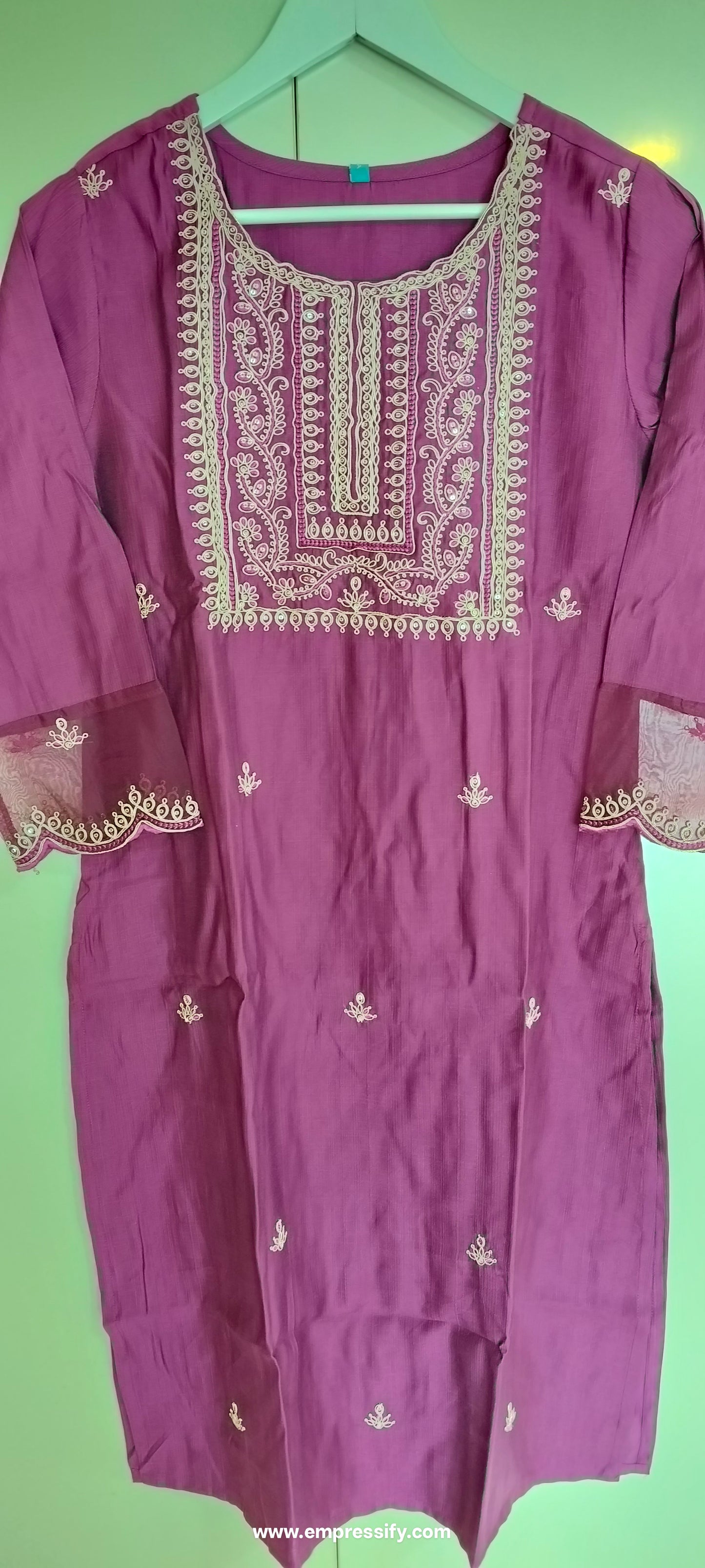 SILK WINE WOMEN FESTIVE KURTA SET