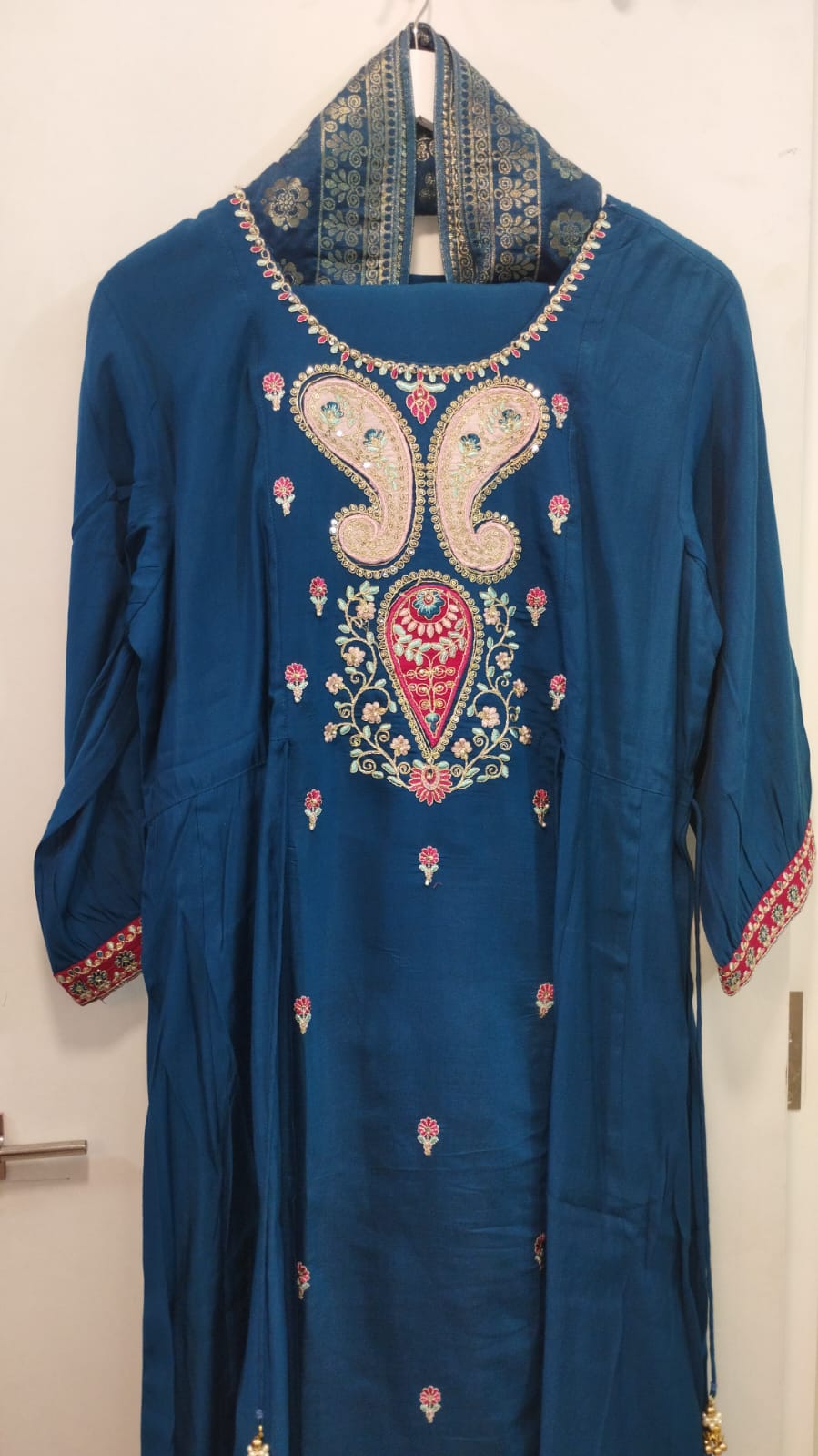 TEAL KAIRI FESTIVE KURTA PANTS SET