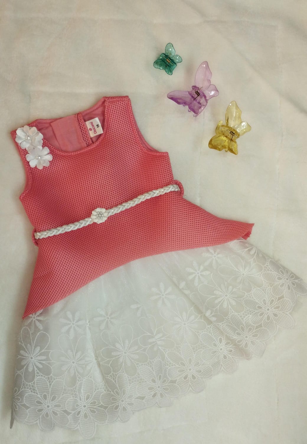 PEACH SLEEVELESS SCUBA DRESS