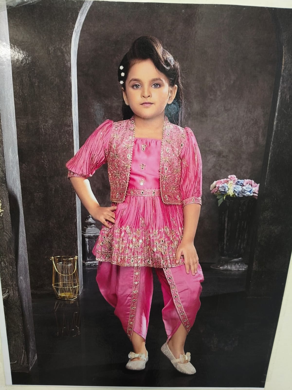 ETHNIC FESTIVE WEAR DHOTI KURTA SET PINK COORD STYLE