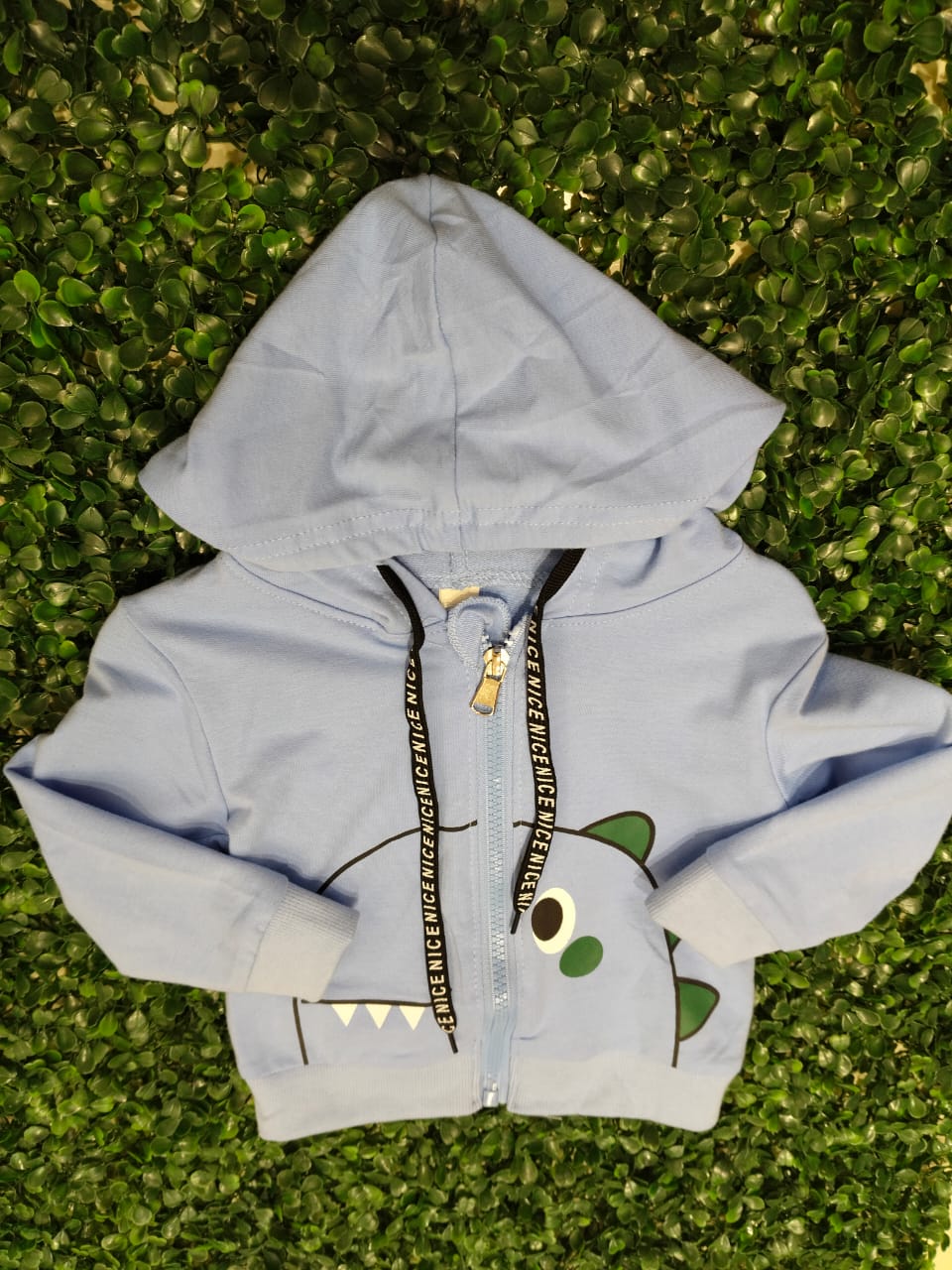 UNISEX COTTON ZIPPER HOODIE JACKETS IN BLUE for TODDLERS
