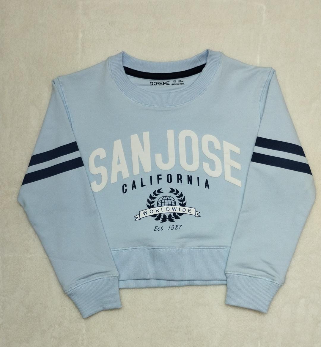 SKY BLUE CROP TOP for girls