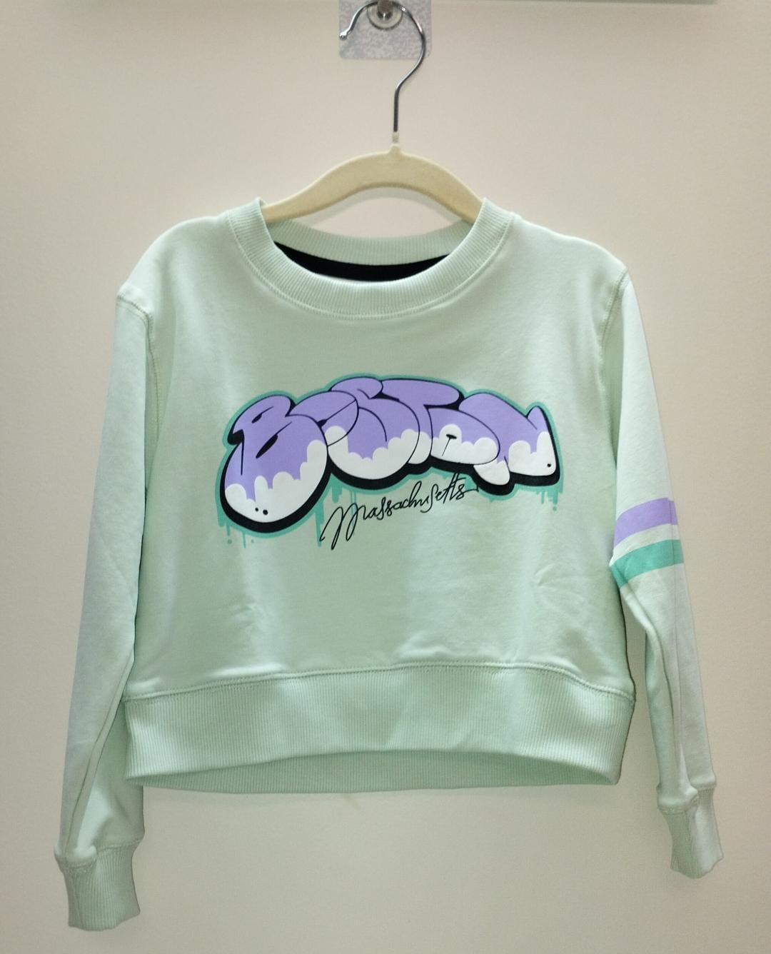 PISTA GREEN CROP TOP for girls