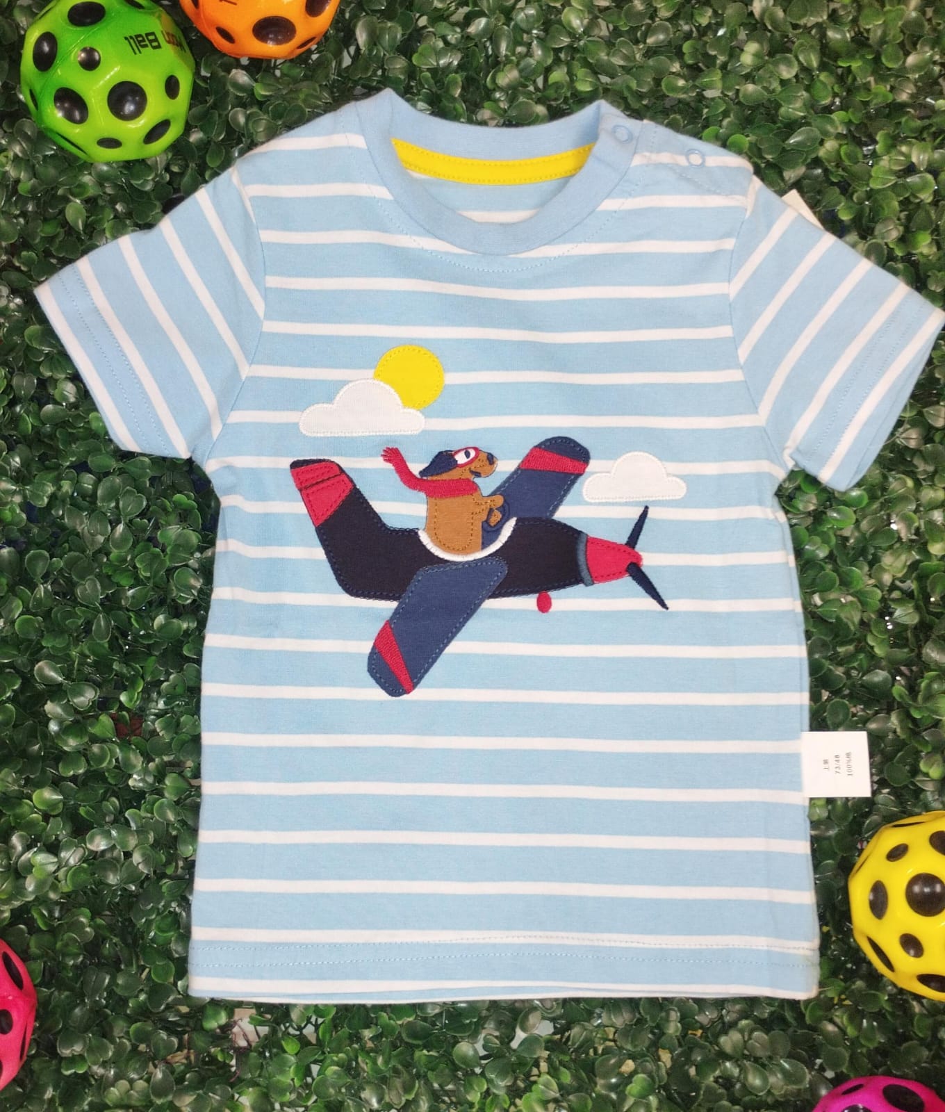 Cotton T-shirt with patch work