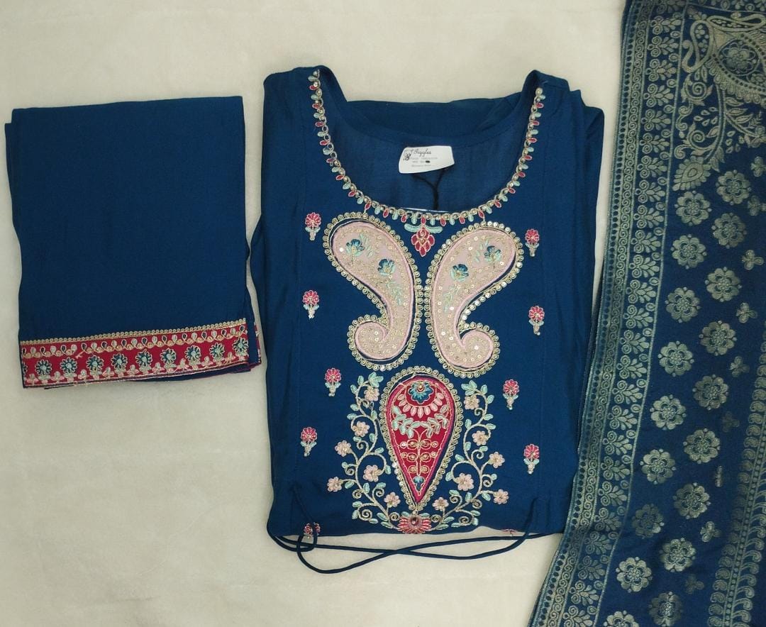 TEAL KAIRI FESTIVE KURTA PANTS SET
