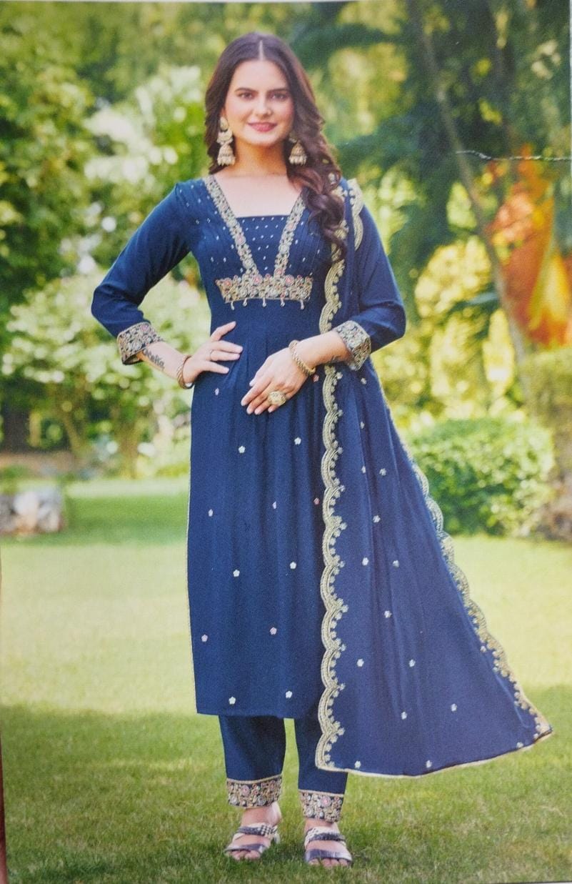 NAVY BLUE FESTIVE SOLIDS