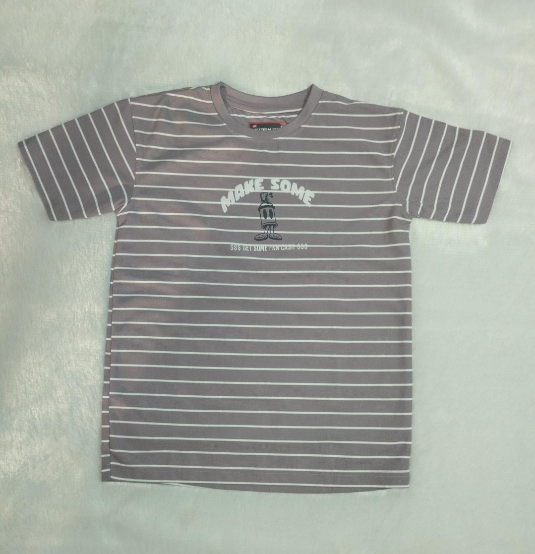 Short sleeves Lycra stripe T-shirt