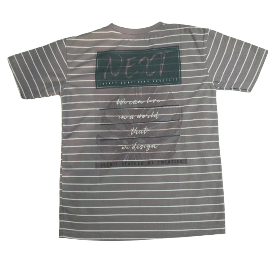 Short sleeves Lycra stripe T-shirt