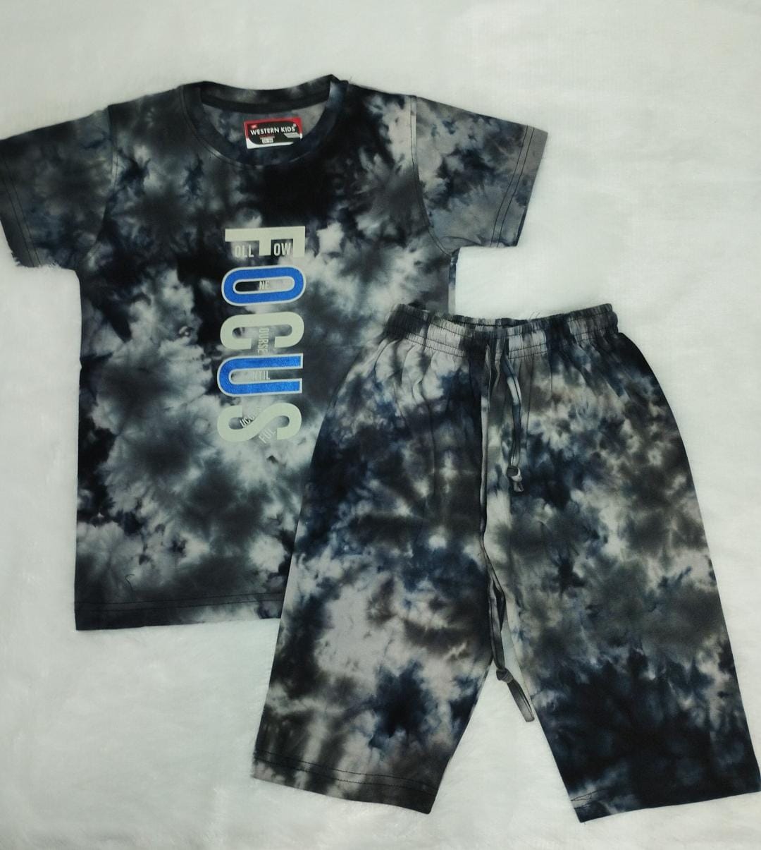 Short sleeves cotton T-shirt and capri kids coords