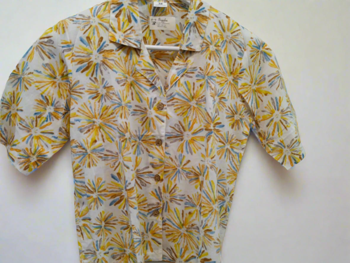 Lemon multi crop top and shorts coords