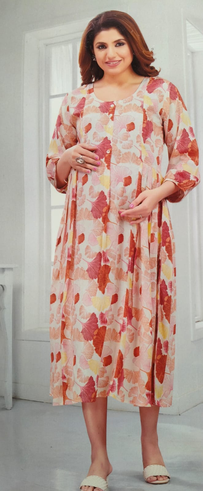Rayon Maternity and feeding dress