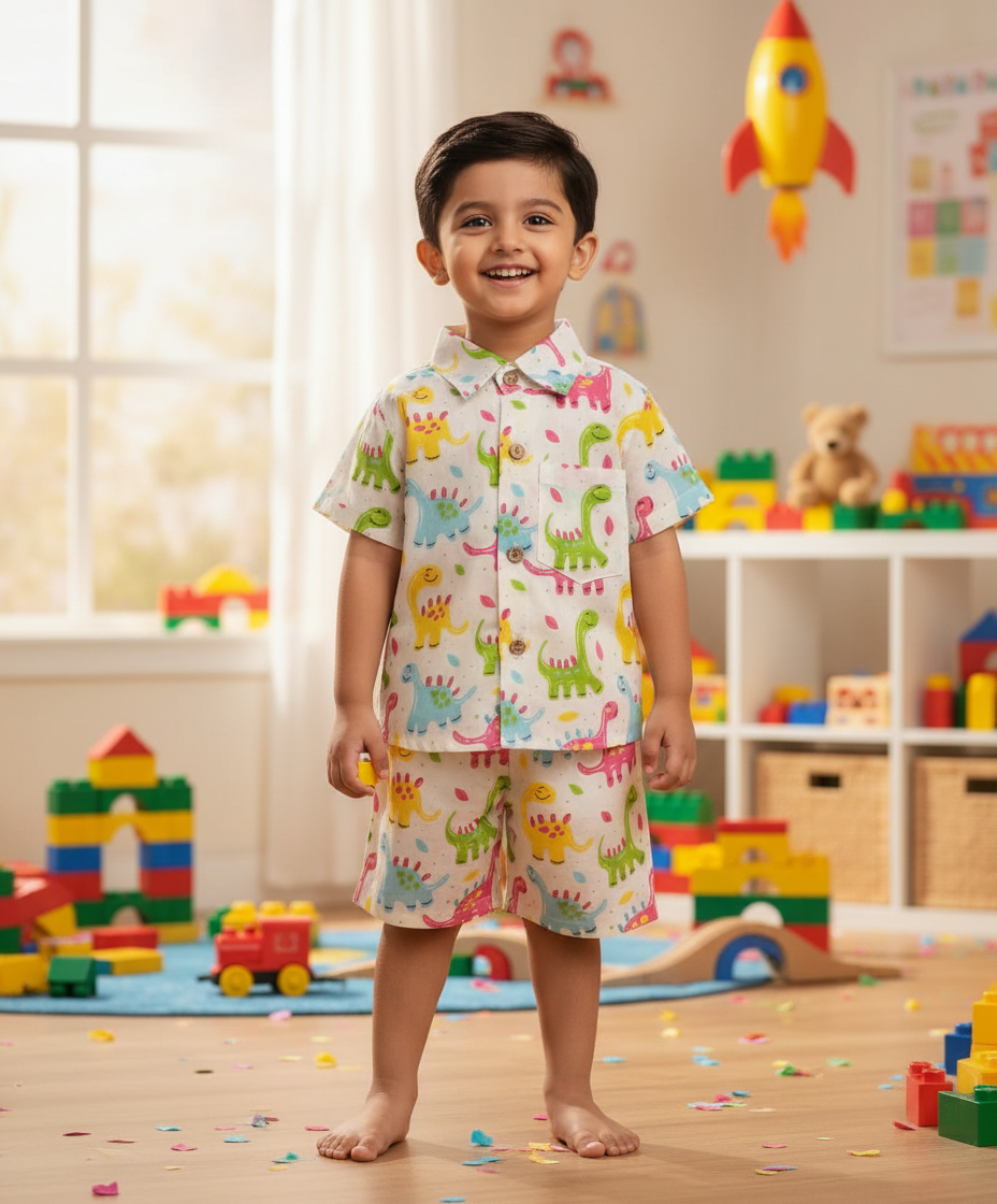 SHIRT-SHORTS KIDS DINOSAUR COORDS