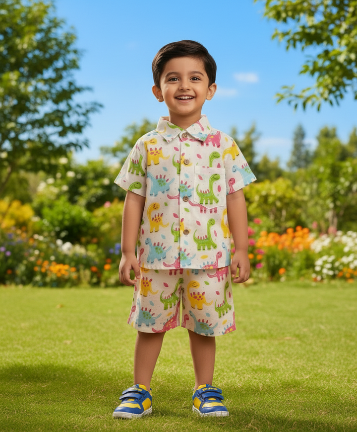 SHIRT-SHORTS KIDS DINOSAUR COORDS