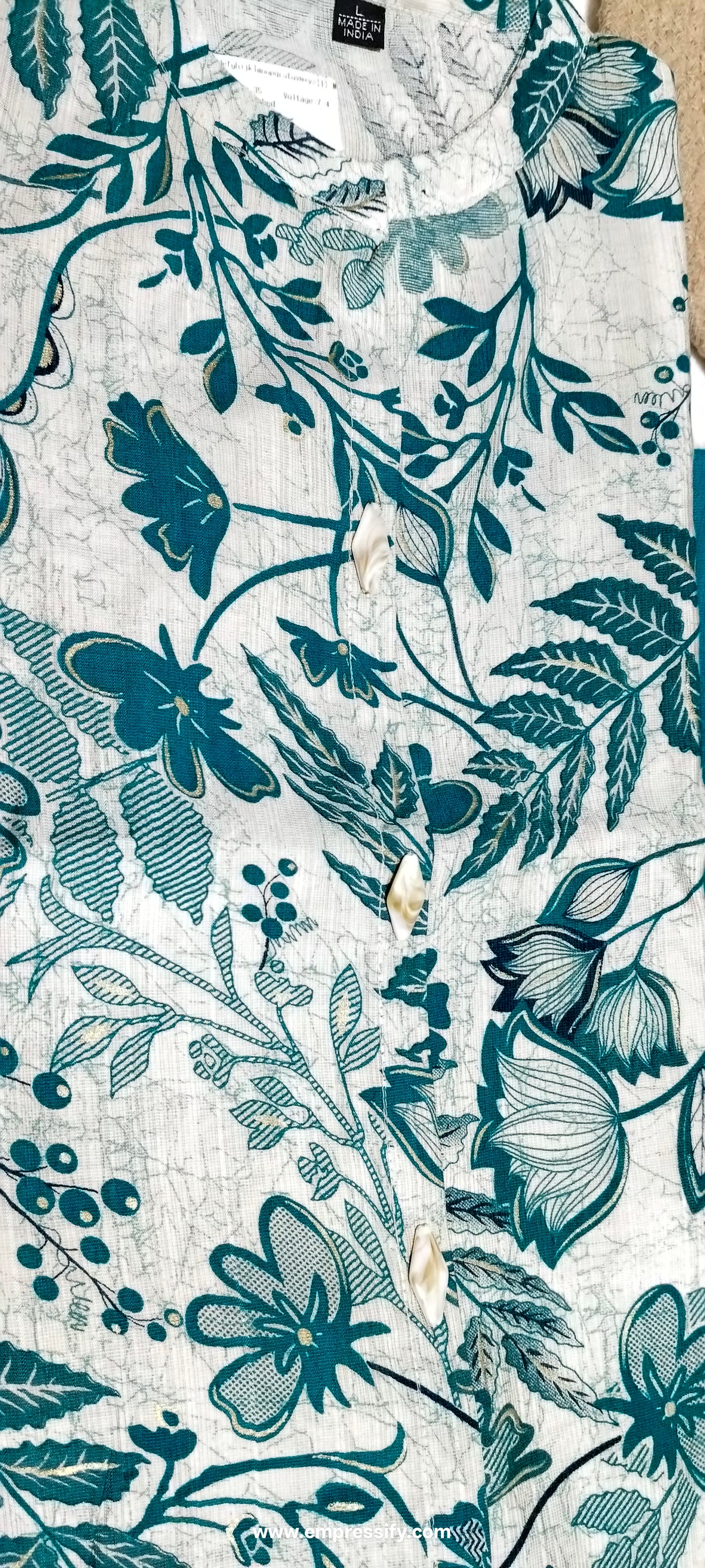 GREEN FLORAL SHIRT STYLE PRINT LONG COORDS