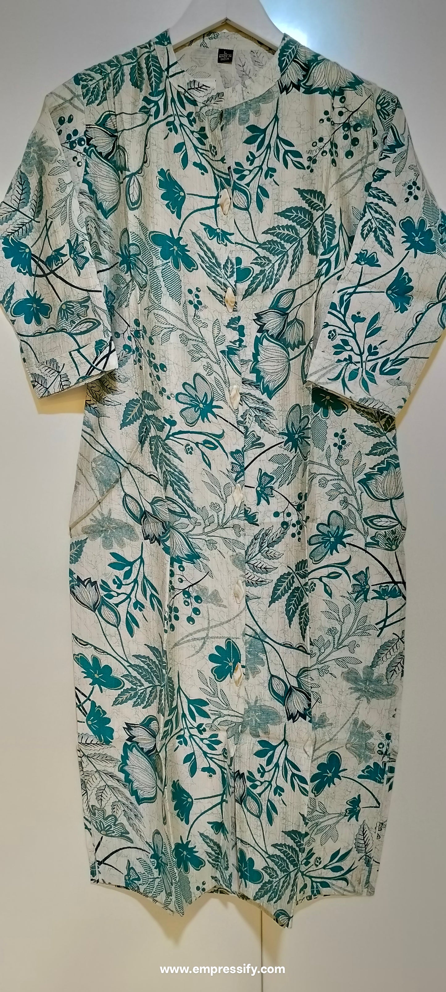 GREEN FLORAL SHIRT STYLE PRINT LONG COORDS