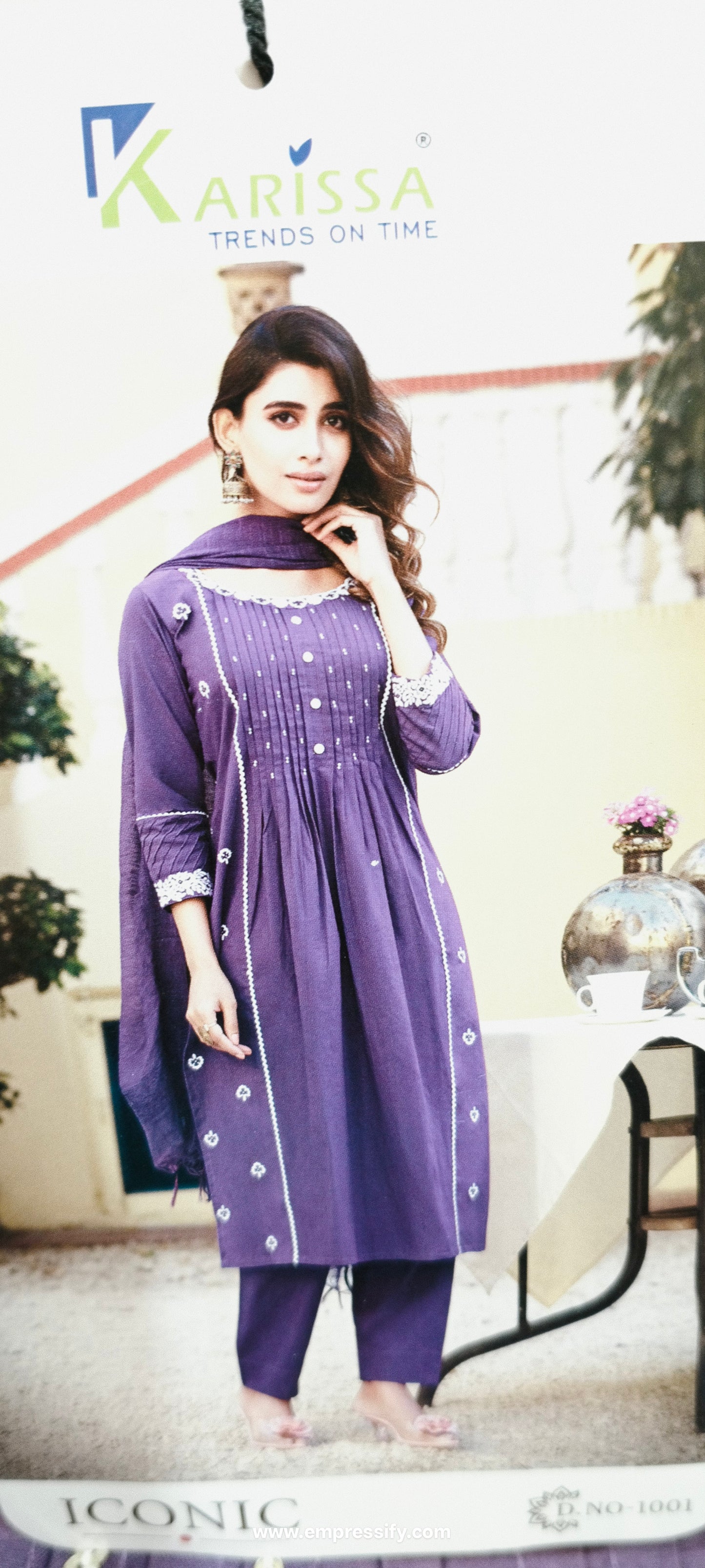 PURPLE PURE COTTON KURTA SET