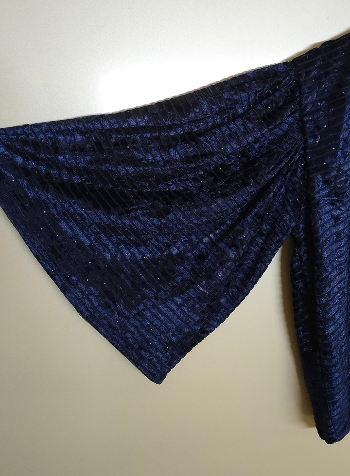 VELVET PARTWEAR CROP TOP