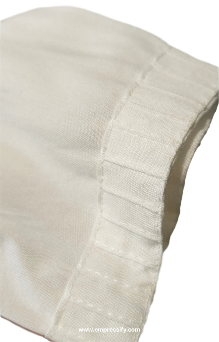 WHITE PIN TUCKS KURTI