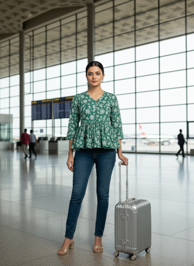 WOMENS SHORT KURTI PEPLUM STYLE