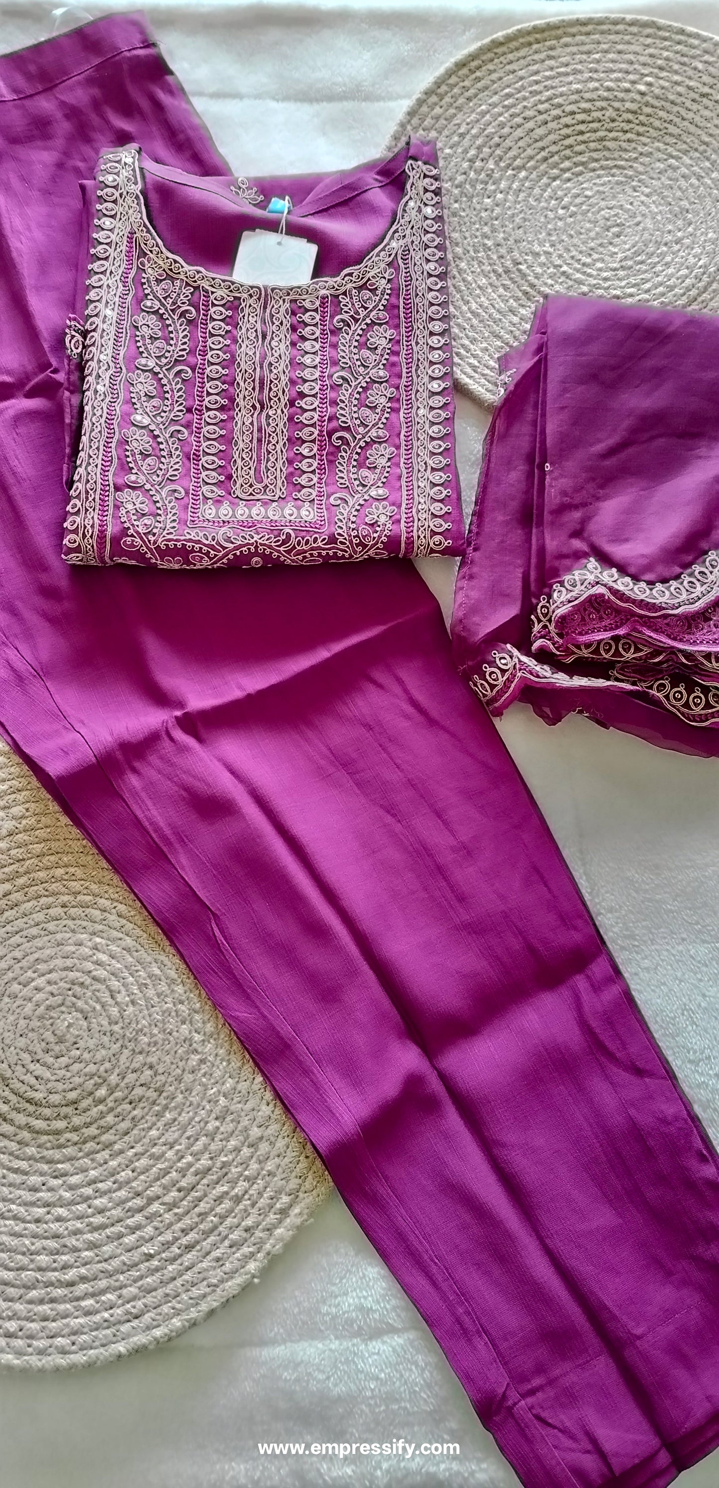 SILK WINE WOMEN FESTIVE KURTA SET