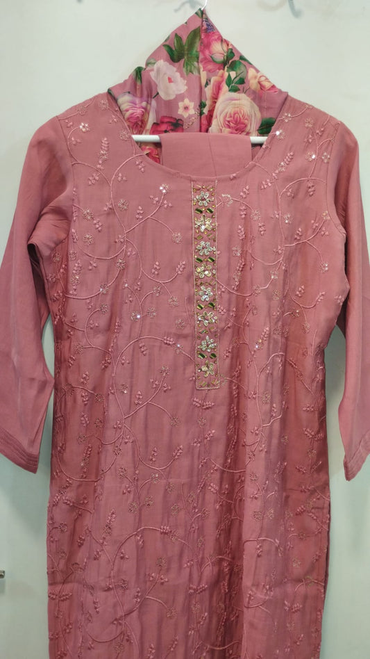 LIGHT ONION PINK, SALWAR KURTA DUPATTA set
