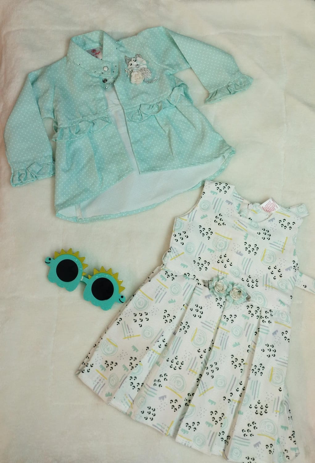 SEMI SILK PARTYWEAR FROCK WITH JACKET