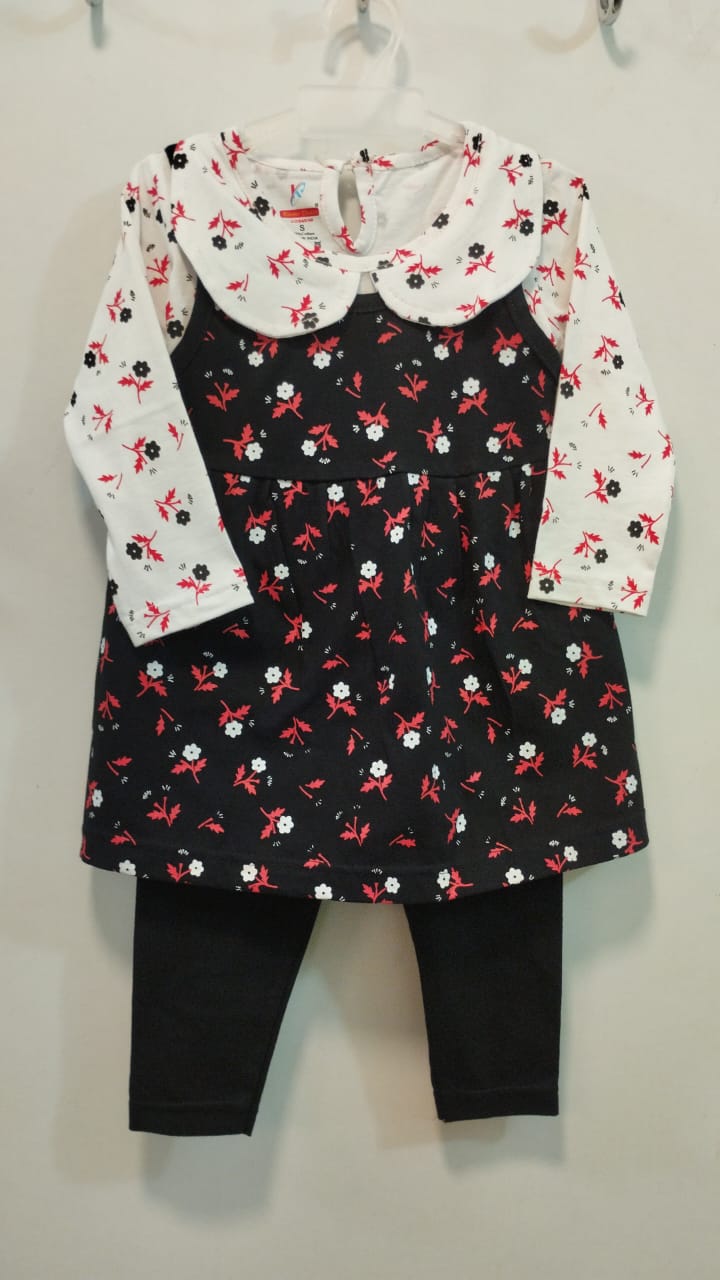 3PIECE FROCK STYLE TOP WITH LEGGINGS