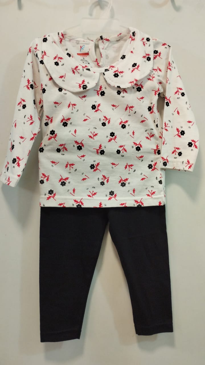 3PIECE FROCK STYLE TOP WITH LEGGINGS