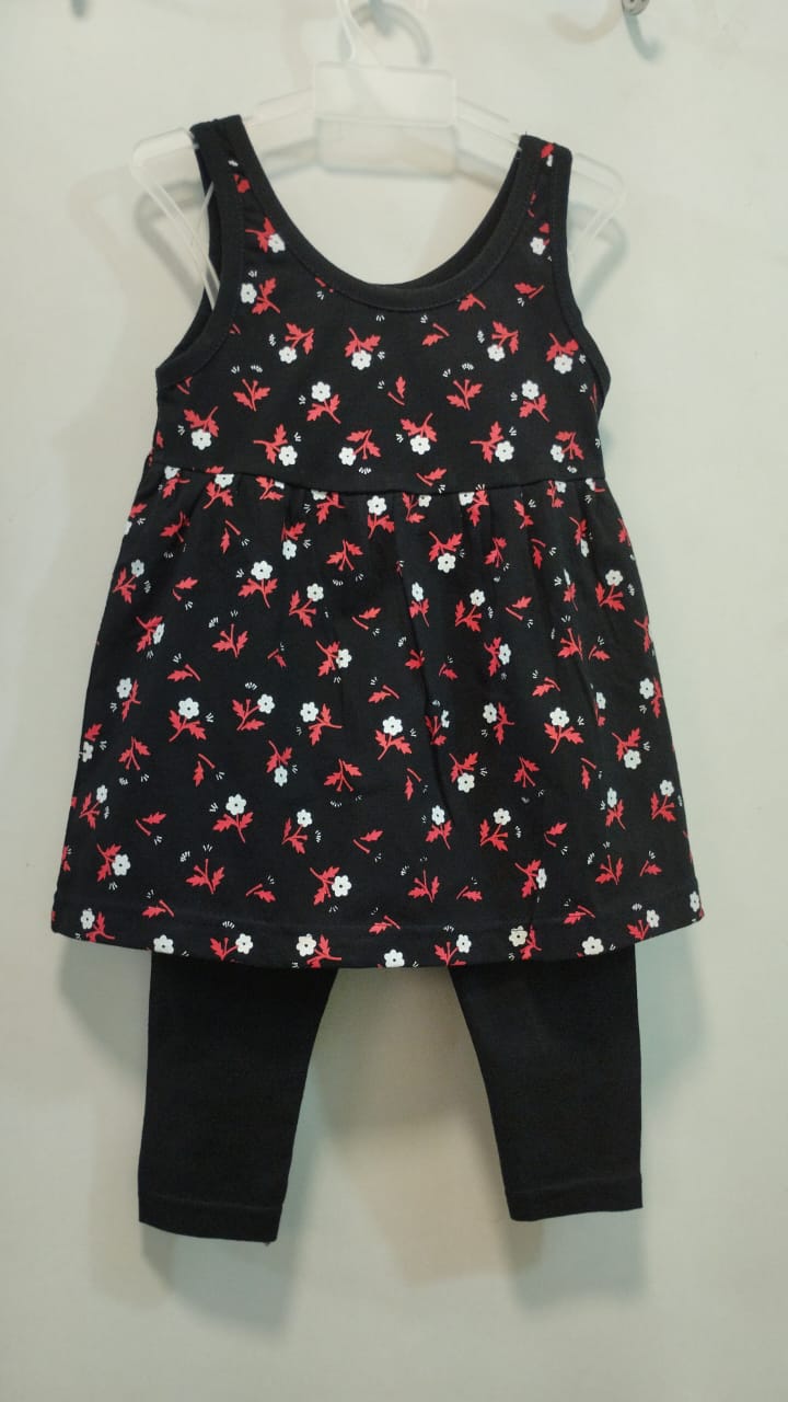 3PIECE FROCK STYLE TOP WITH LEGGINGS