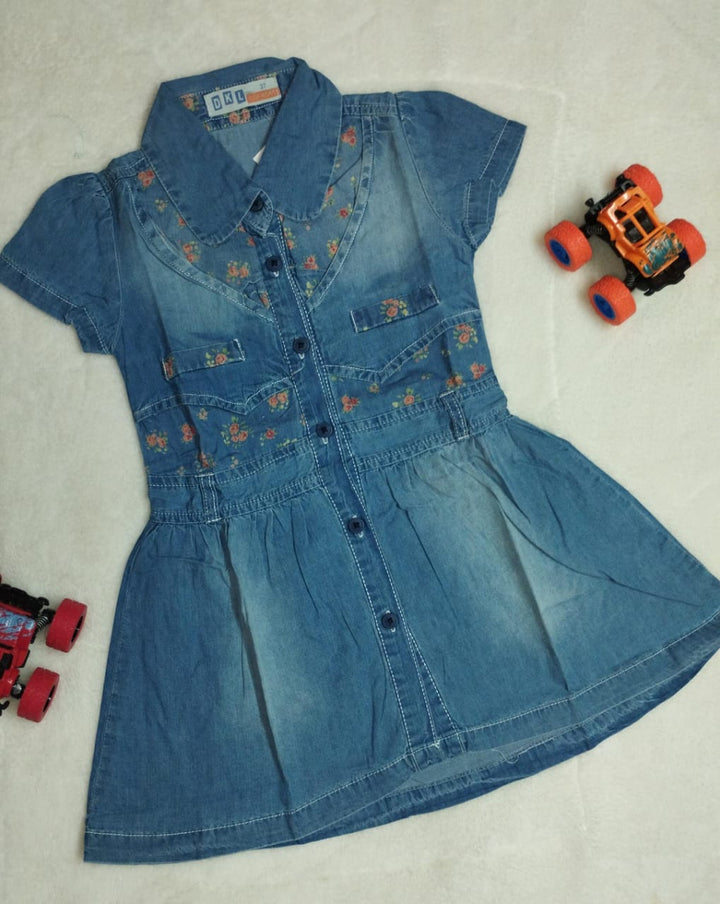 DENIM PARTYWEAR ABOVE KNEE LENGTH FROCKS