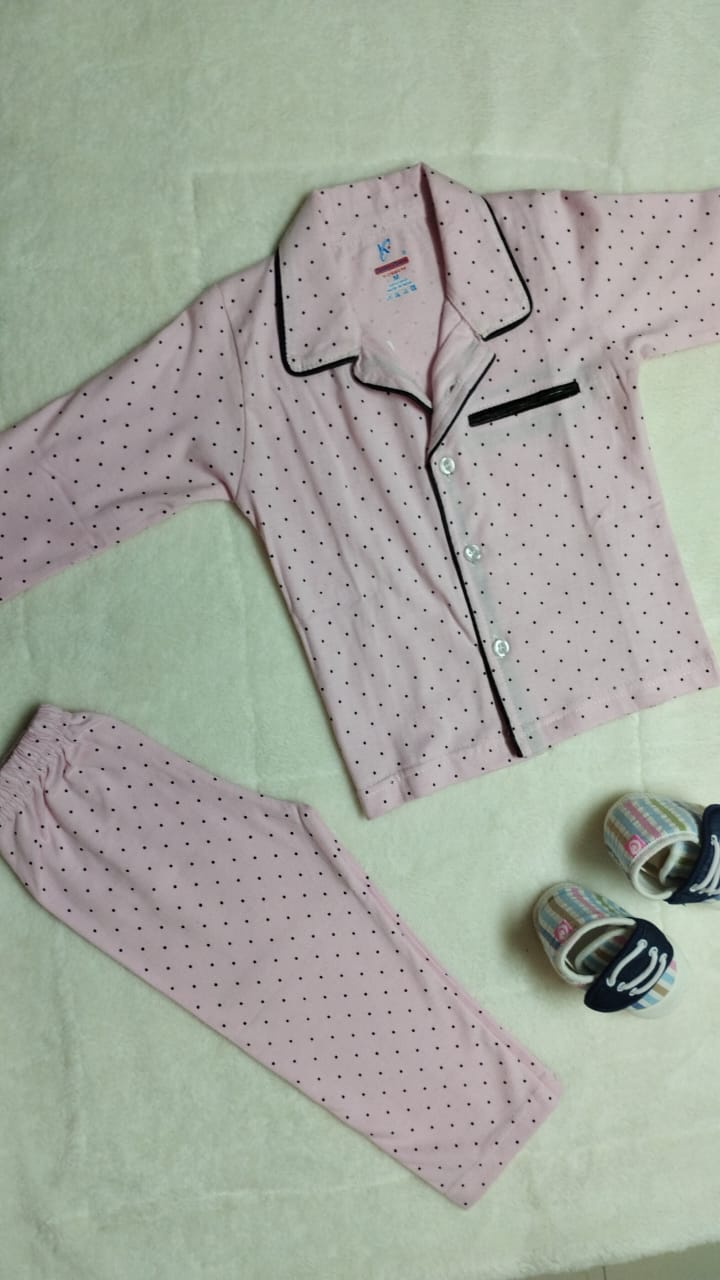 Baby pink unisex cotton coords and night wear