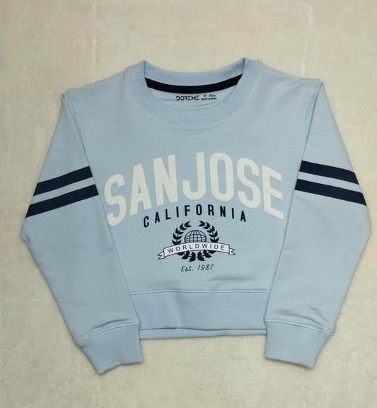 SKY BLUE CROP TOP for girls