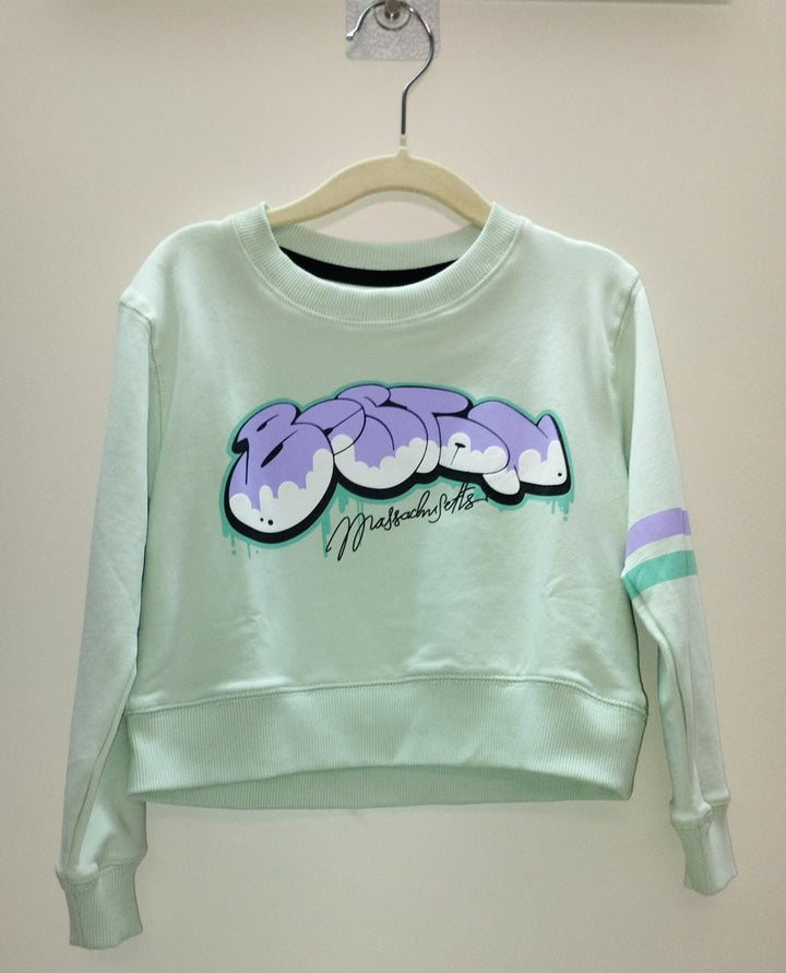 PISTA GREEN CROP TOP for girls