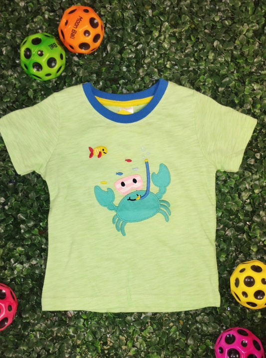 Cotton T-shirt with patch work