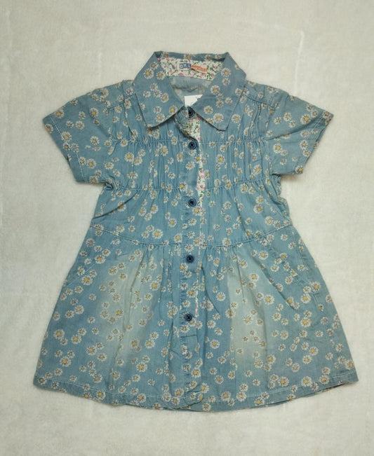 DENIM PARTYWEAR ABOVE KNEE LENGTH FROCKS