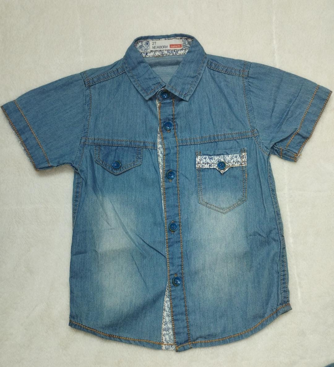 DENIM PARTYWEAR UNISEX SHIRTS LIGHT BLUE
