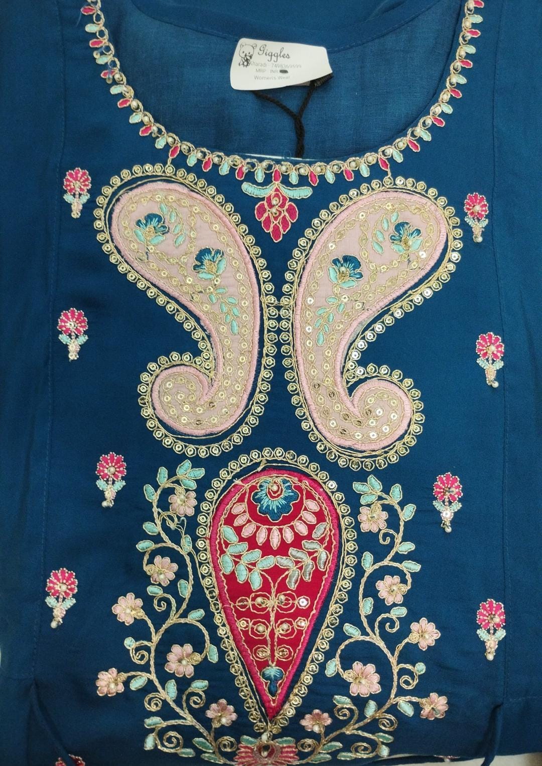 TEAL KAIRI FESTIVE KURTA PANTS SET
