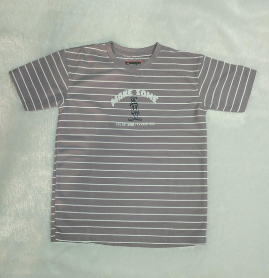 Short sleeves Lycra stripe T-shirt