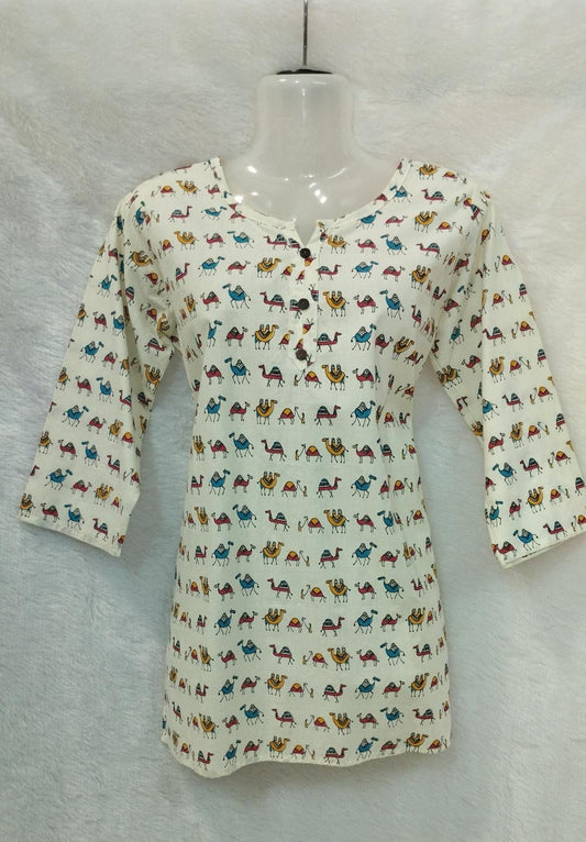 JAIPURI ANIMAL PRINT KURTI