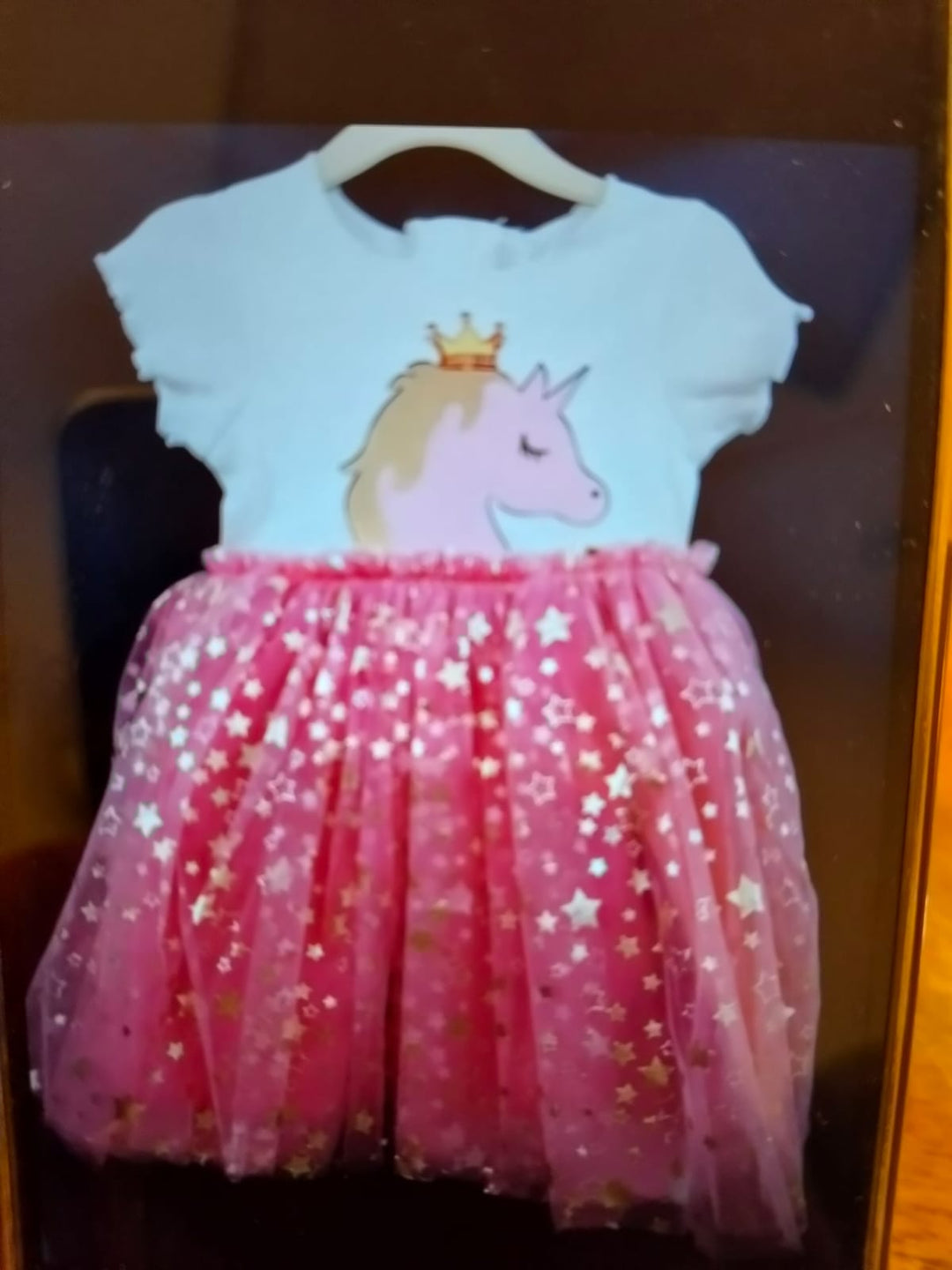 Offwhite and onion pink net dress